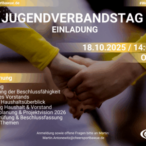 Einladung zum Jugendverbandstag 2025 des CCJBAWÜ Einladung zum Jugendverbandstag 2025 des CCJBAWÜ