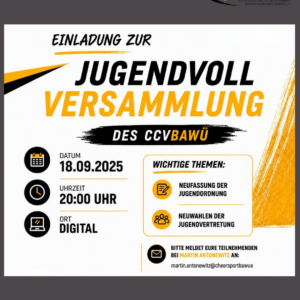 Einladung zum Jugendverbandstag 2026 des CCJBAWÜ